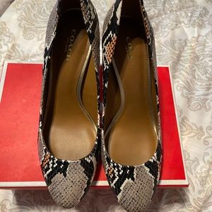 Coach snake skin heels